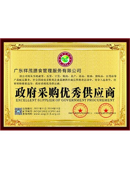 政府采购优秀供应商